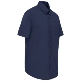 Mens Short Sleeve Sheffield Navy Side